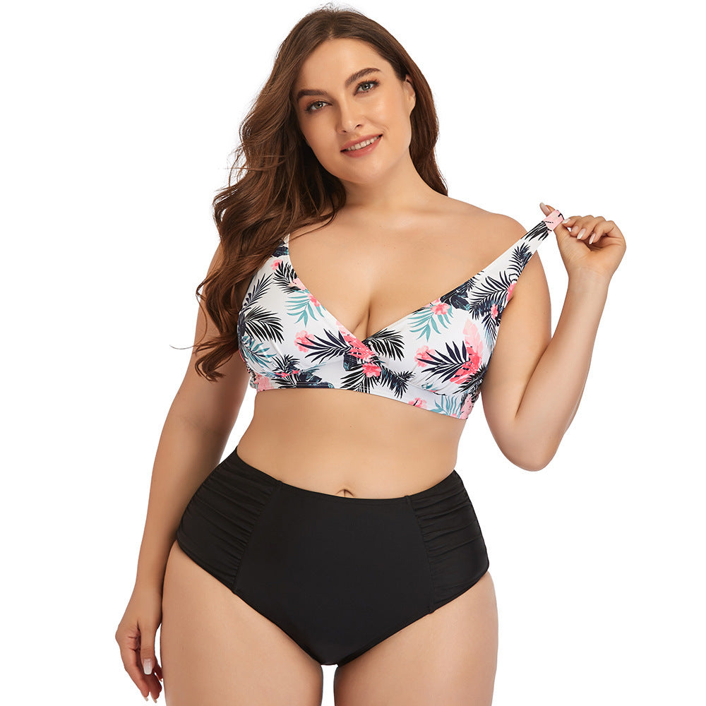 Fast Selling Plus Size Swimsuit Sexy Printed Bikini Suit Two Piece Women Swimwear