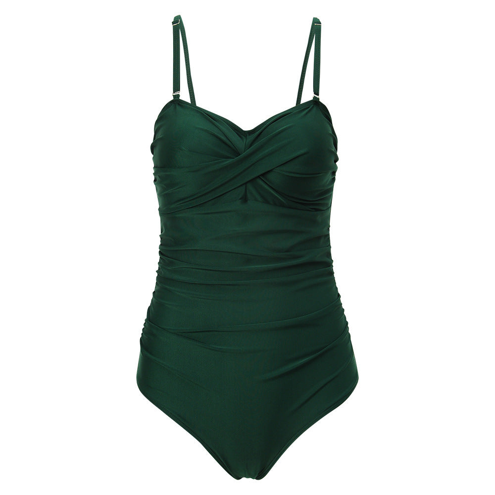 Plus Fat Plus Size One-piece Swimsuit Ladies Swimwear