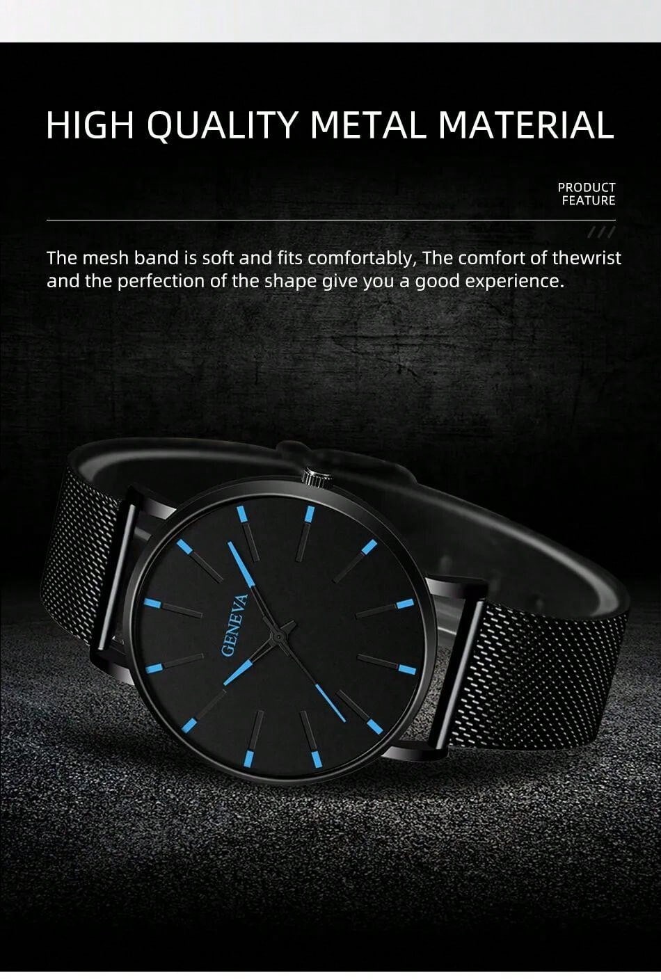 Minimalist Men Fashion Ultra Thin Watches Simple Men Business Stainless Steel Mesh Belt Quartz Wrist Watch