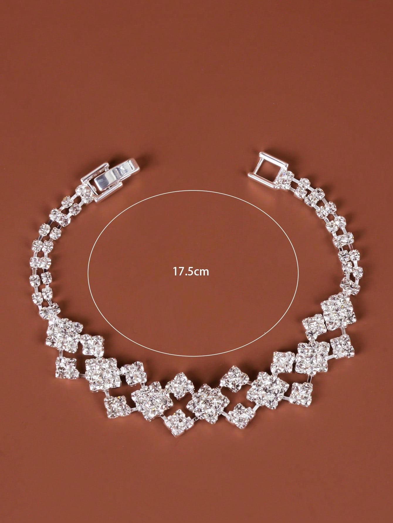 1pc Fashion Wide Water Diamond Bracelet For Women, Suitable For Daily Parties Or Wedding Jewelry