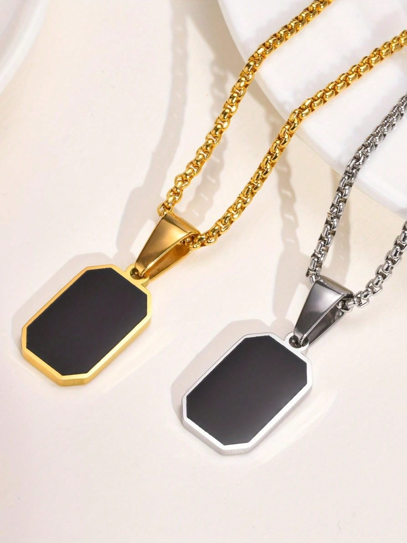 Vintage Men Fashionable Stainless Steel Necklace Personalized Pop Hip-Hop Pendant Accessories