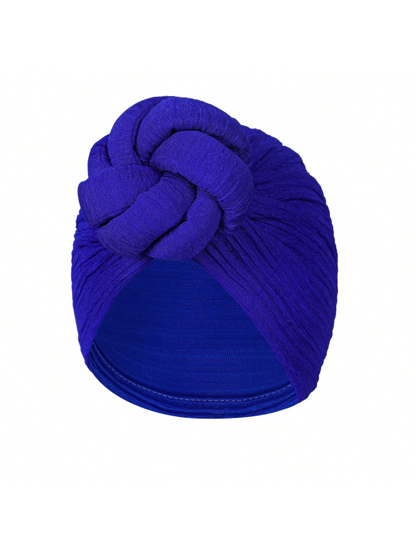 Elegant Women Turbans Solid Color Handmade Flower Knot African Fashion Chemotherapy Hat Leisure Comfortable Breathable High-End Daily Headscarf Hat