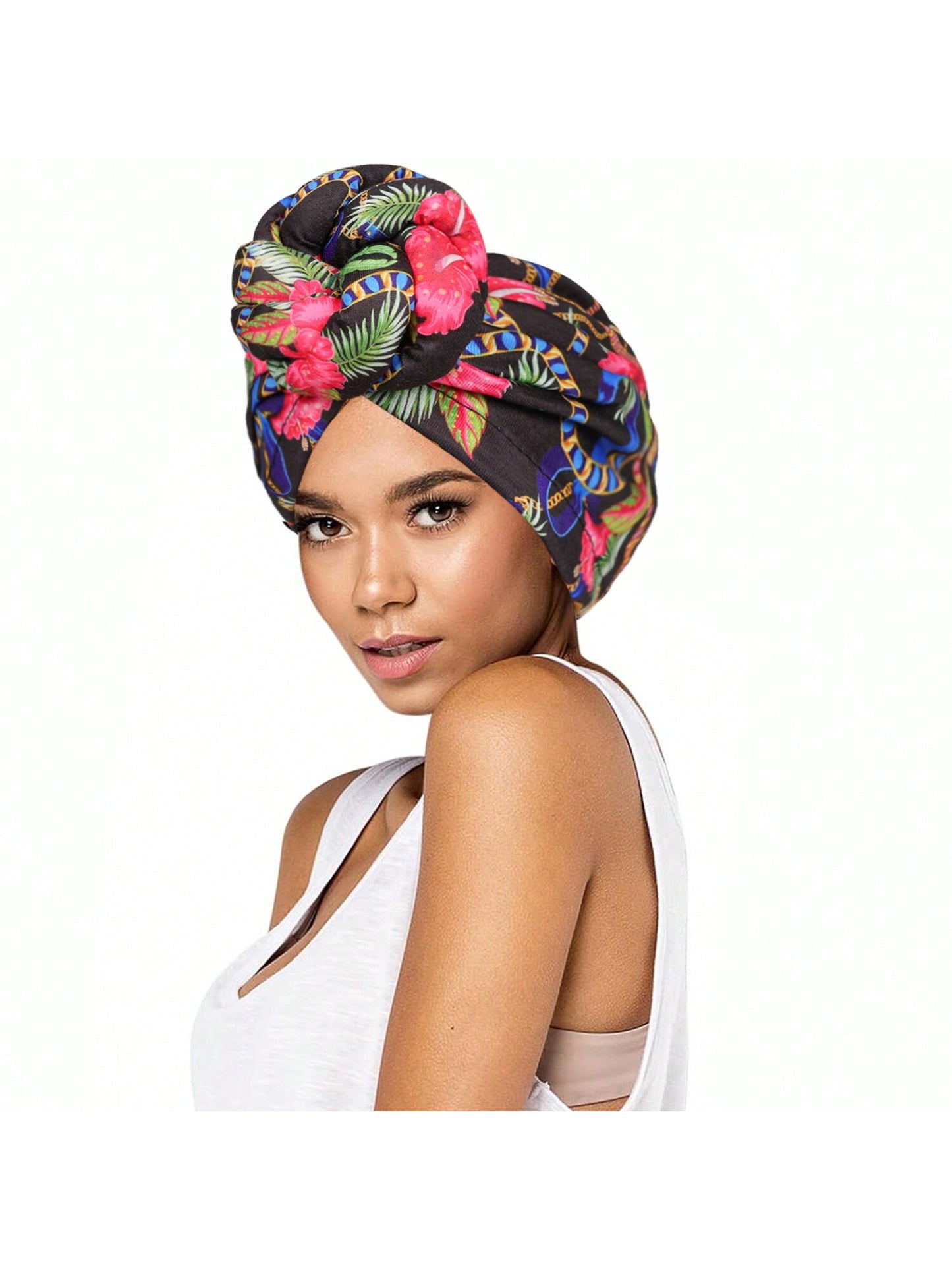 Elegant Women Turbans Solid Color Handmade Flower Knot African Fashion Chemotherapy Hat Leisure Comfortable Breathable High-End Daily Headscarf Hat