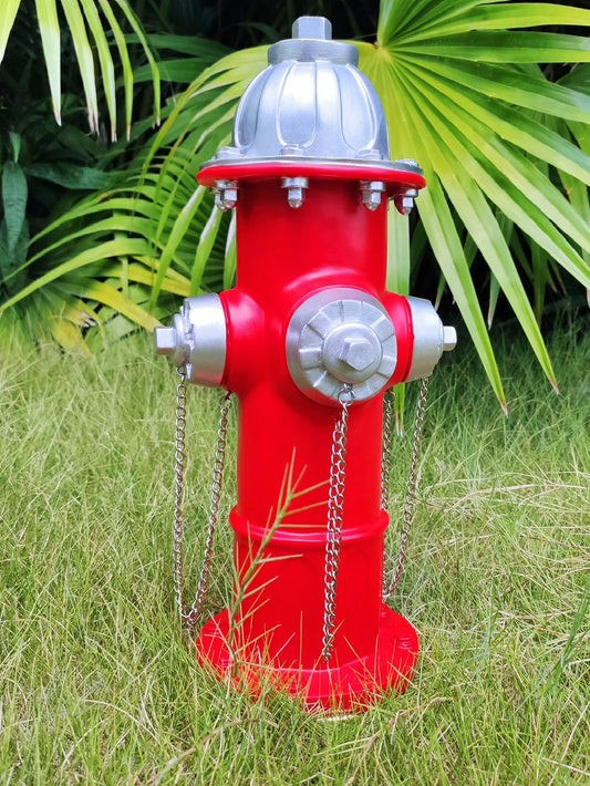 Resin Puppy Fire Hydrant Training Statue, Outdoor Garden Lawn Decoration, Garden Fire Hydrant Decoration Sculpture