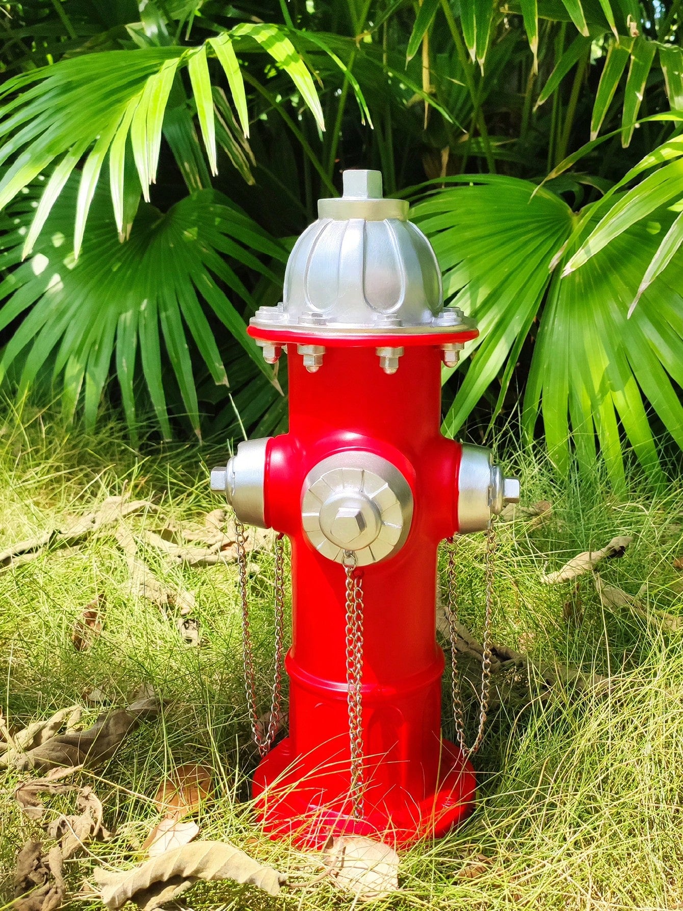 Resin Puppy Fire Hydrant Training Statue, Outdoor Garden Lawn Decoration, Garden Fire Hydrant Decoration Sculpture