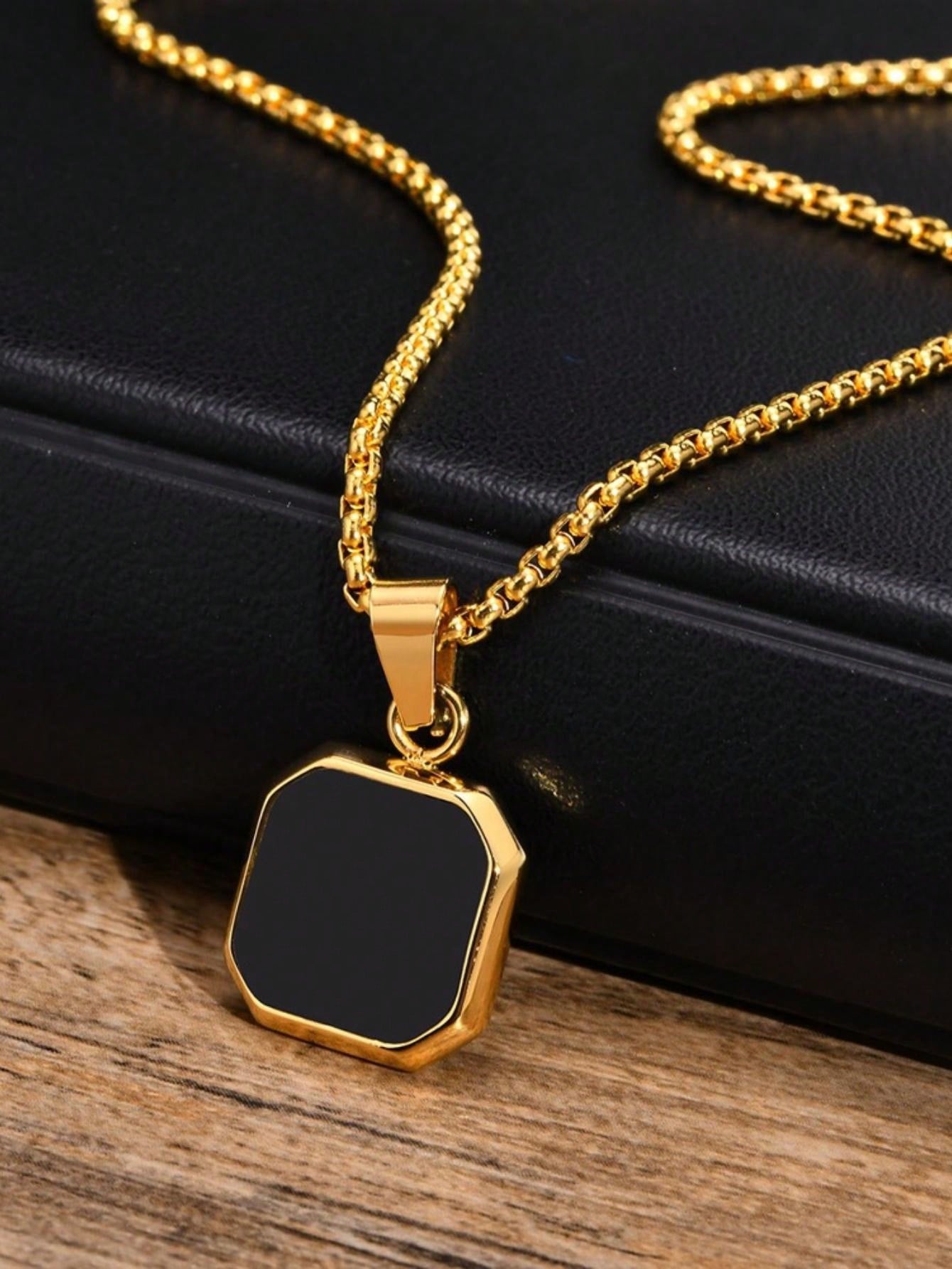 Vintage Men Fashionable Stainless Steel Necklace Personalized Pop Hip-Hop Pendant Accessories