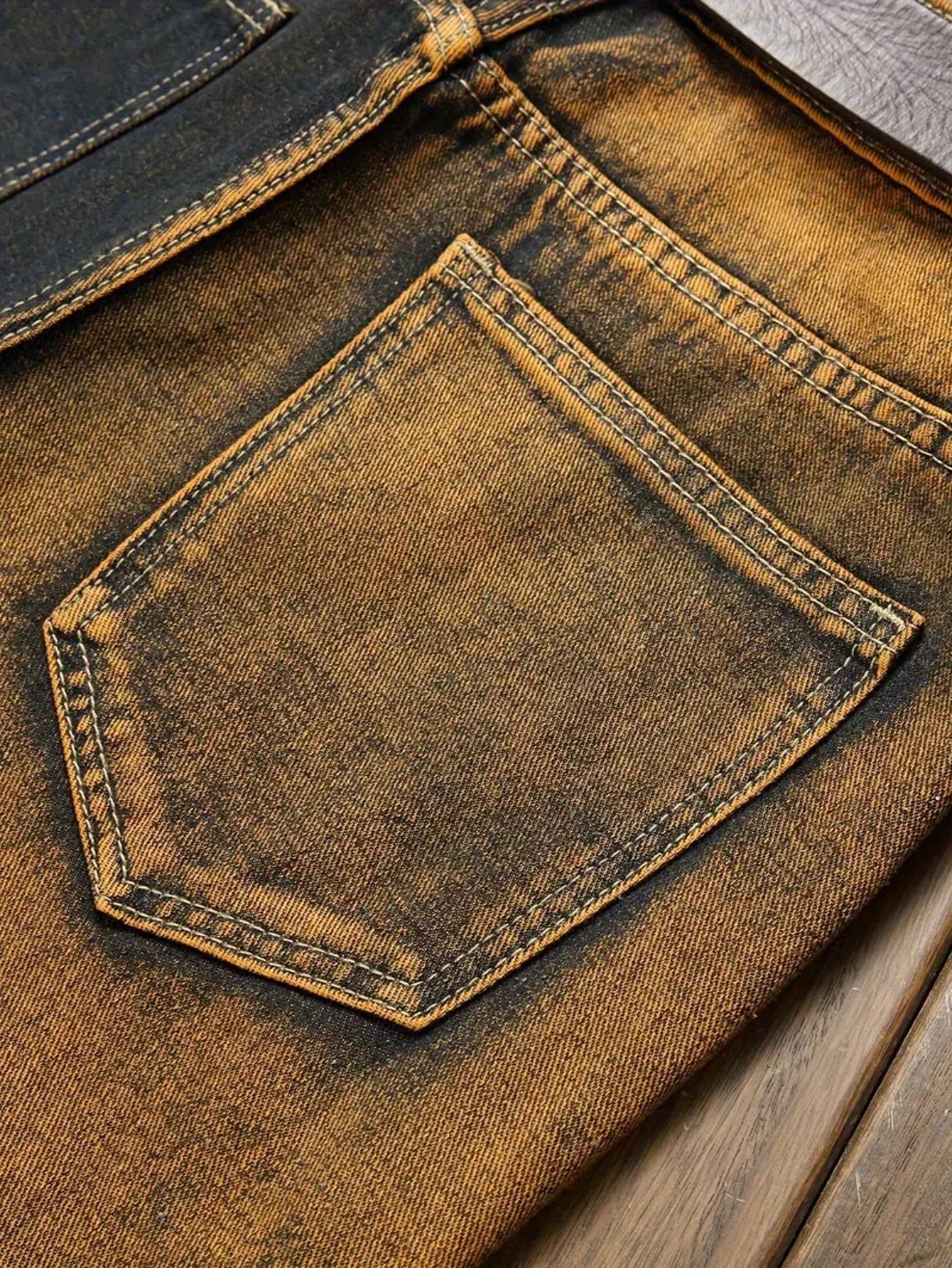 Plus Size Men's Vintage Style Distressed Fashion Jeans