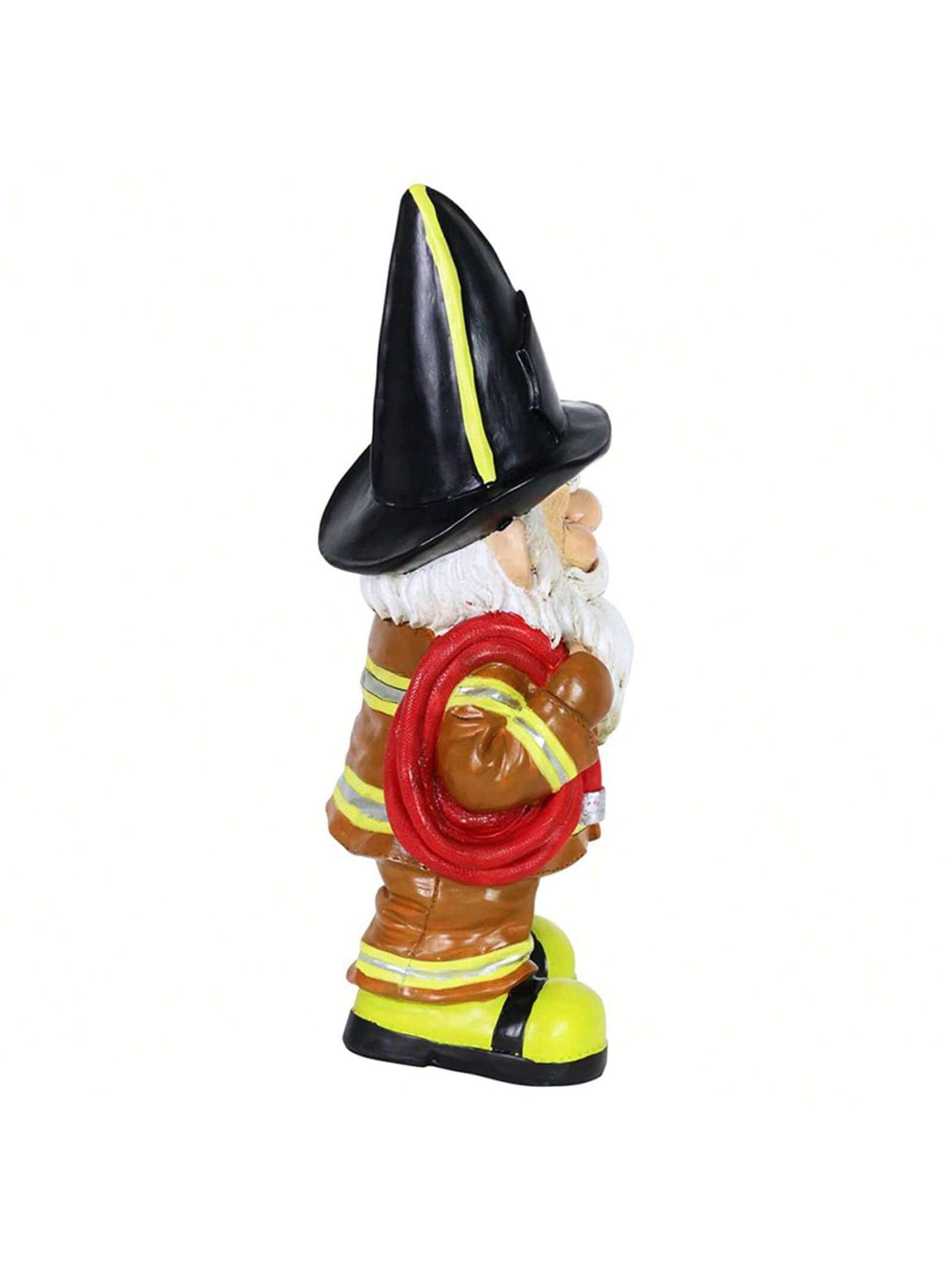 1pc Fireman Gnome Statue Resin Gnome Garden Ornament Adorable Small Dwarf Sculpture For Patio Yard Lawn Porch Decor(3.8X3.8X10CM)