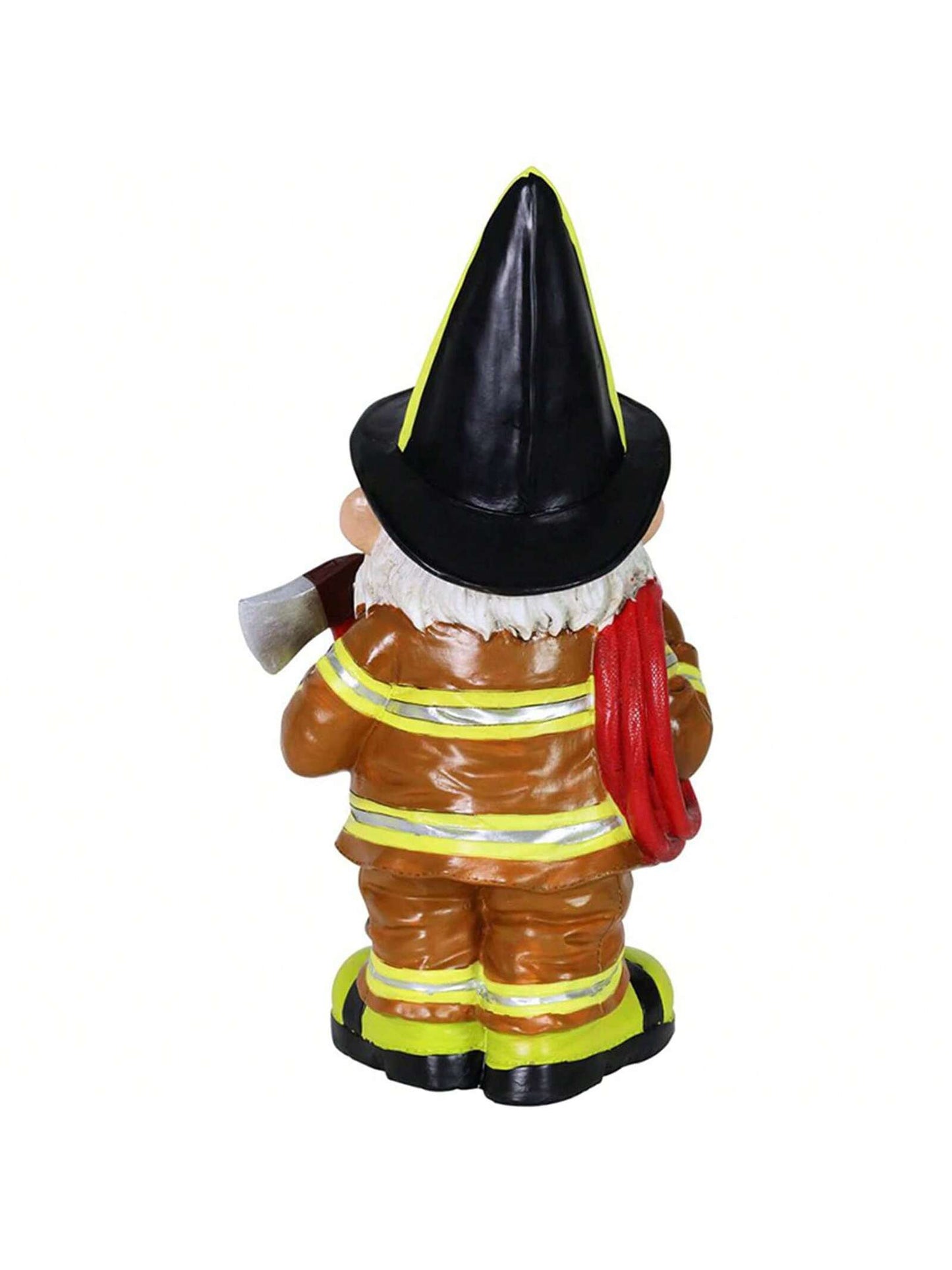 1pc Fireman Gnome Statue Resin Gnome Garden Ornament Adorable Small Dwarf Sculpture For Patio Yard Lawn Porch Decor(3.8X3.8X10CM)