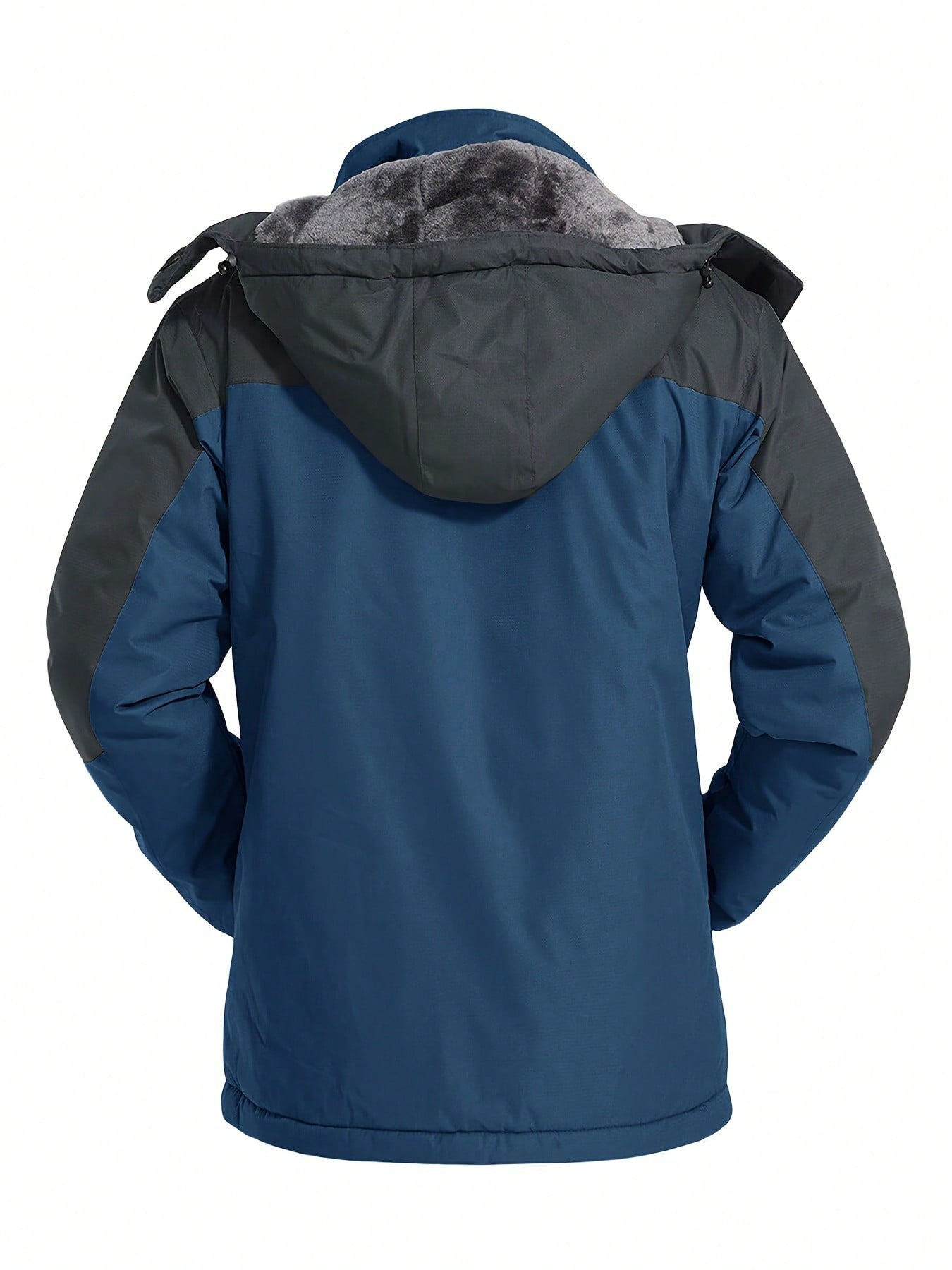 Men's Winter Jacket, Polyester Fabric, Windproof And Waterproof, Fleece Lining, Detachable Cap, Adjustable Cuffs, Multi-Functional Pocket Design, Placket Zipper, Suitable For Outdoor Mountaineering And Hiking Ski Jacket, Winter Warm Overalls