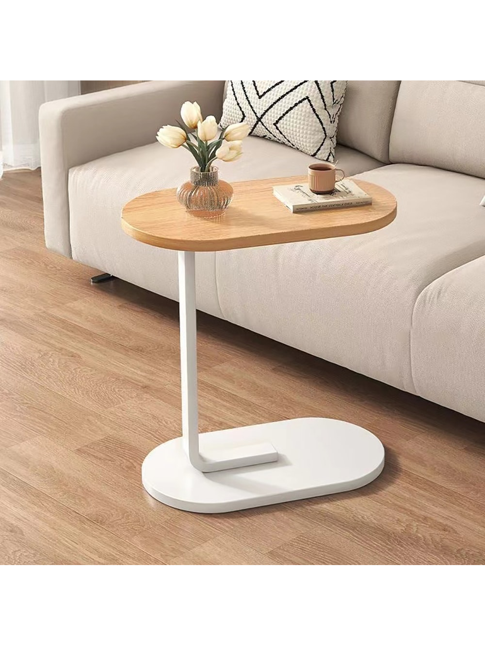 Small Coffee Table, Living Room Side Table, Bedside Nightstand, Modern Simple Side Table For Balcony, Decorative Desk With Metal Frame, Easy Installation