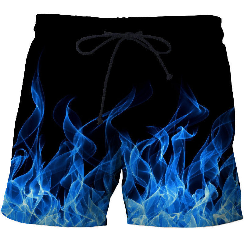 3D Shorts Fun Printing Breathable Sports Swimming Trunks Men