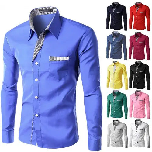 Hot Sale New Fashion Camisa Masculina Long Sleeve Shirt Men Slim fit Design Formal Casual Brand Male Dress Shirt Size M-4XL