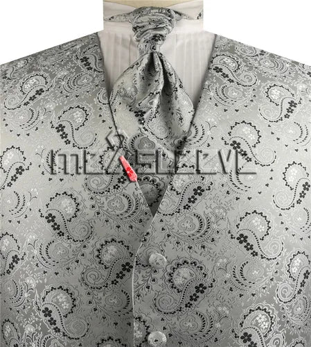 Handsome Single Breasted Classic Men formal wear  paisley vest with pastrone set