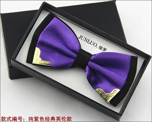 New Style 20 Colors Brand Fashion Designer High Quality Business Wedding Official Party All-Match Silk Bow Tie for Men Ties LJ02