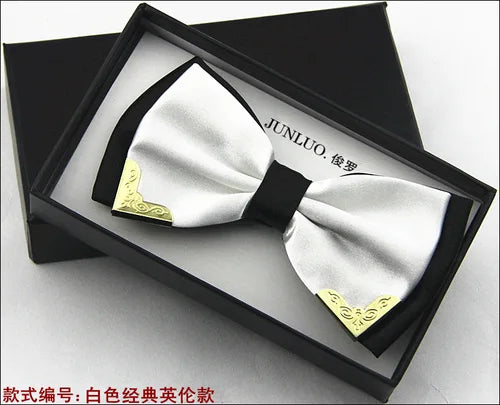 New Style 20 Colors Brand Fashion Designer High Quality Business Wedding Official Party All-Match Silk Bow Tie for Men Ties LJ02