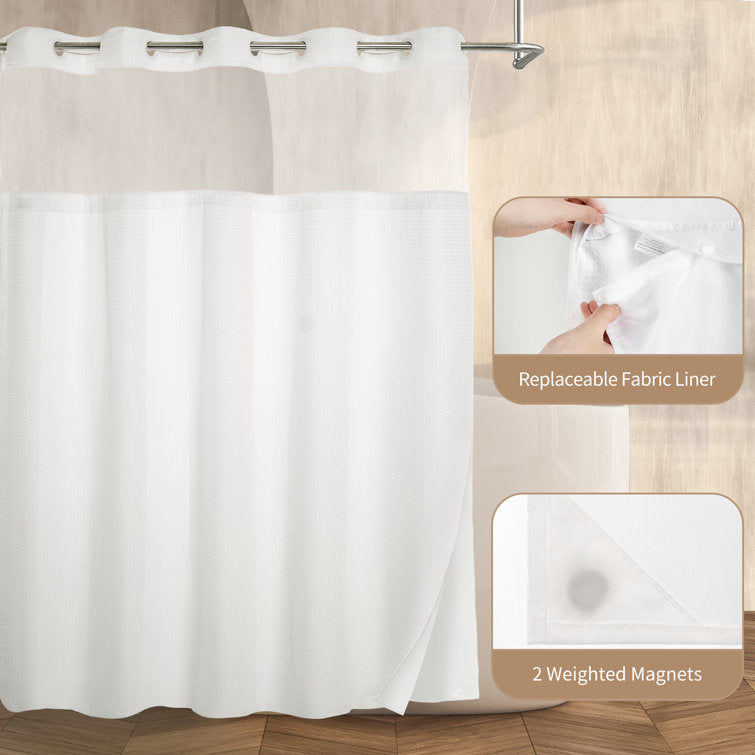 Ramjani Shower Curtain with Liner IncludedRamjani Shower Curtain with Liner Included