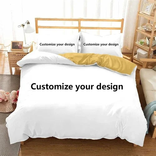 3D Printed Custom Bedding Set Microfiber Customized Duvet Cover with Pillowcases Twin Full Queen King Size Any Picture Size