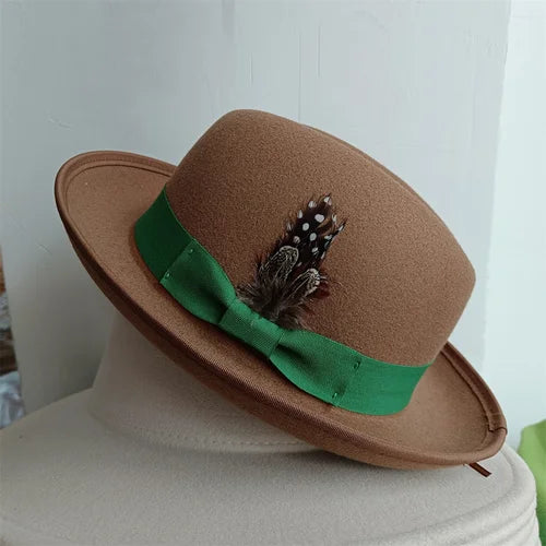 the Derby Hat bowler hat  Fedora for Women and Men Party Hat Men Hat for Winter Elastic Band Felt Hat Jazz Church Hat Wholesale