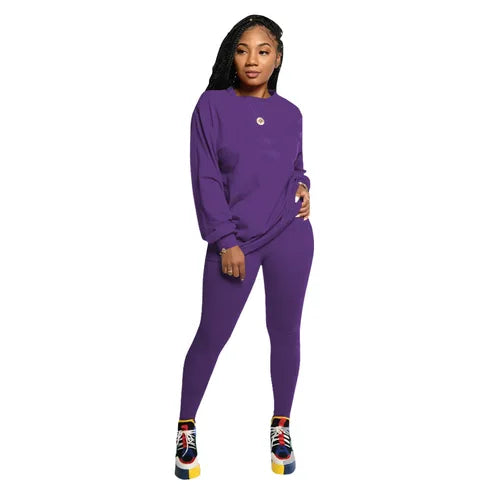 two piece set women 2 piece set stacked leggings clothes for women outfits stacked pants tracksuit female fall clothes