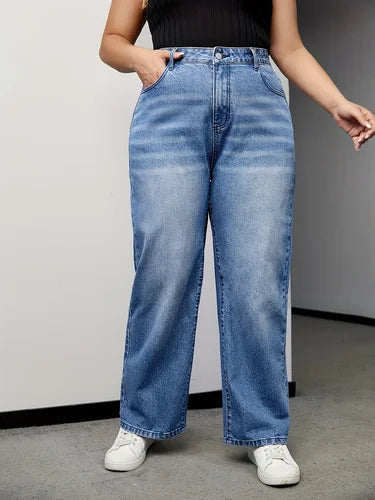 Women's loose plus size jeans