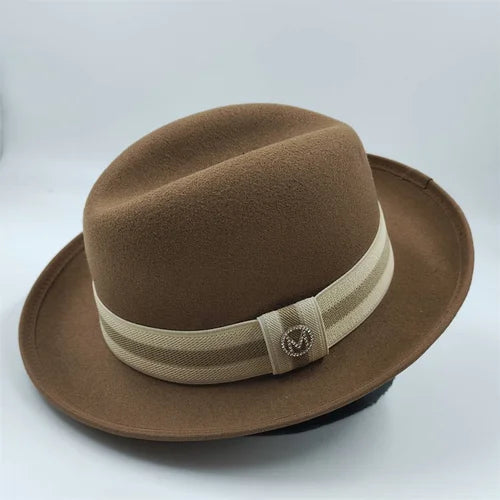 the Derby Hat bowler hat  Fedora for Women and Men Party Hat Men Hat for Winter Elastic Band Felt Hat Jazz Church Hat Wholesale