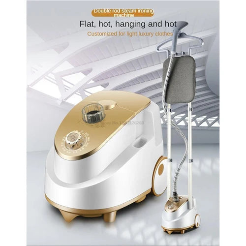 2L Double Pole Vertical Household Garment Steam Hanging Ironing Machine Steamer Handheld Clothes Electric Ironing Machine HY-688