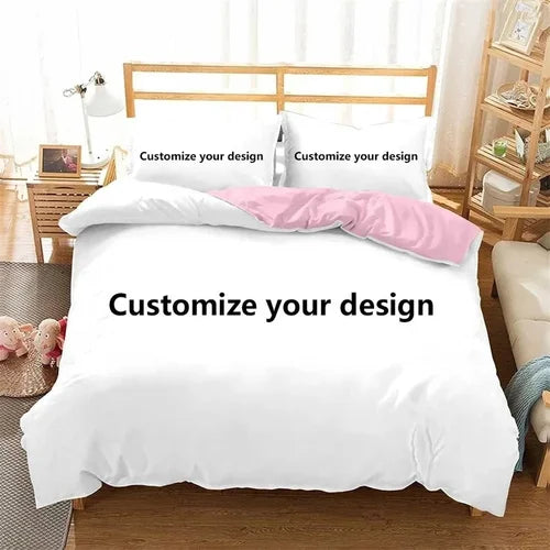 3D Printed Custom Bedding Set Microfiber Customized Duvet Cover with Pillowcases Twin Full Queen King Size Any Picture Size