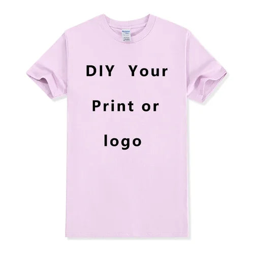 Custom Tshirt Front Back Print Professional Your Own Logo Text Photo Male Personalized Premium Gifts T-shirt EU Size 100% Cotton