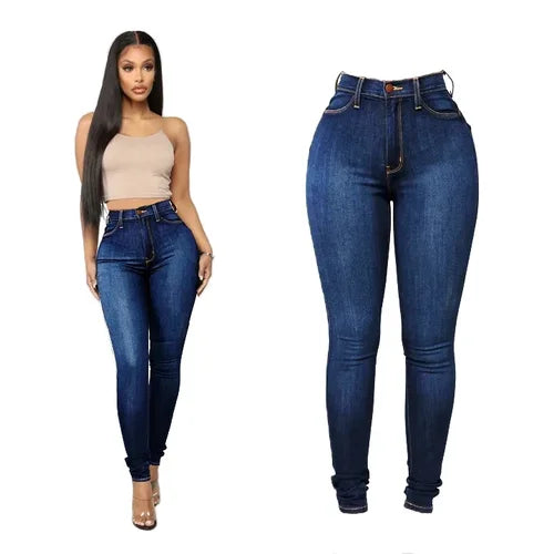 High Elasticity Butt Lift Baggy Jeans Plus Size for You Women Pants Sets Women's Autumn Cargo Ladies Clothes Y2k Denim