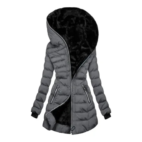 2024 Winter Women Parka Coats Long Cotton Casual Fur Hooded Jackets Thick Warm Slim-fit Jacket Female Overcoat Clothing