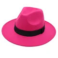 Autumn and winter men and women's new large brimmed hats, fashionable woolen jazz hats, English style top hats - AliExpress