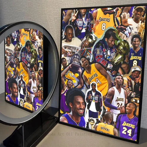 1PC K-Kobe Poster Self-adhesive Art Waterproof Paper Sticker Coffee House Bar Room Wall Decor