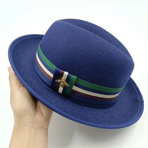 the Derby Hat bowler hat  Fedora for Women and Men Party Hat Men Hat for Winter Elastic Band Felt Hat Jazz Church Hat Wholesale