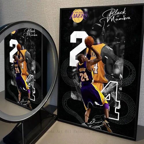 1PC K-Kobe Poster Self-adhesive Art Waterproof Paper Sticker Coffee House Bar Room Wall Decor