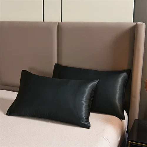 3pcs Satin Duvet Cover Set Bedding Sets Queen Black  Series Luxury Rich Silk Silky Soft Solid   Sexy Honeymoon Wrinkle Free