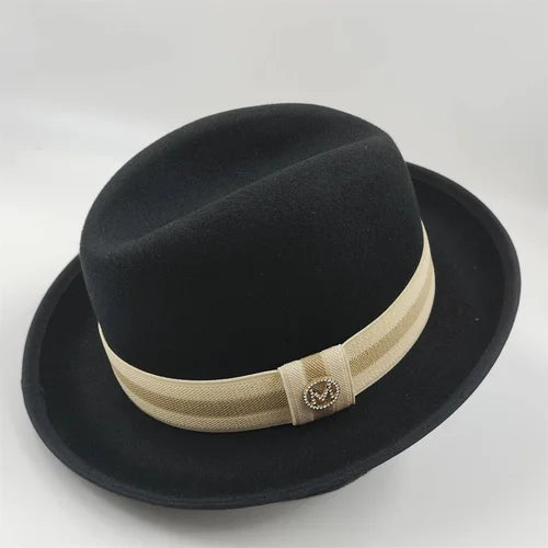 the Derby Hat bowler hat  Fedora for Women and Men Party Hat Men Hat for Winter Elastic Band Felt Hat Jazz Church Hat Wholesale