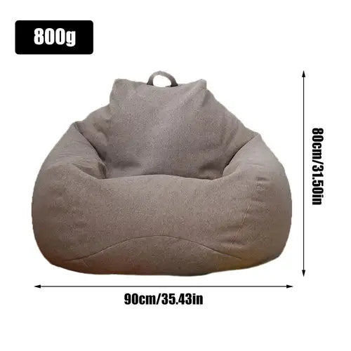 Lazy Sofa Cover Bean Bag Lounger Chair Sofa Seat Living Room Furniture Without Filler Beanbag Sofa Bed Pouf Puff Couch Tatami