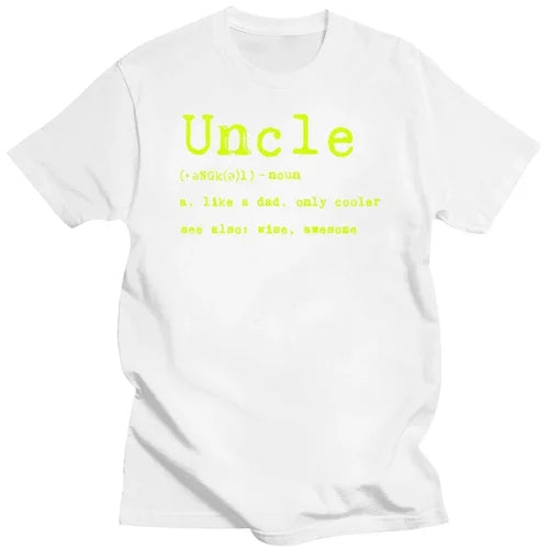 Uncle Definition T Shirt Funny Family Brother Gift Adult Humor Graphic Cotton Streetwear Short Sleeve Birthday Gifts T-shirt