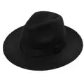 Autumn and winter men and women's new large brimmed hats, fashionable woolen jazz hats, English style top hats - AliExpress