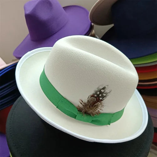 the Derby Hat bowler hat  Fedora for Women and Men Party Hat Men Hat for Winter Elastic Band Felt Hat Jazz Church Hat Wholesale