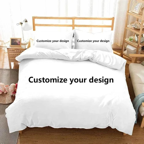 3D Printed Custom Bedding Set Microfiber Customized Duvet Cover with Pillowcases Twin Full Queen King Size Any Picture Size