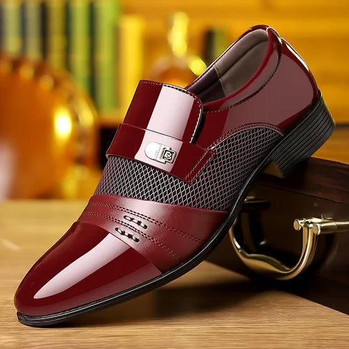 Oxford Shoes Men's Luxury Lacquer Wedding Shoe Pointed Toe Dress Shoes for Men Classic Business Men Leather Shoes Big Size 38-48