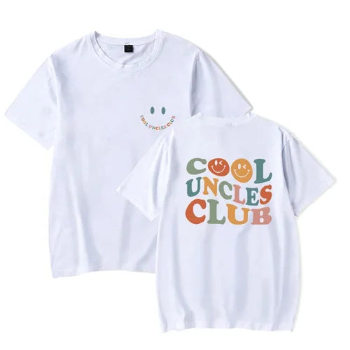 Cool Uncles Club Print Shirts for Men Clothes Graphic Tee Tops Clothes Short Sleeve Black Tops Men T-shirts Camiseta Streetwear