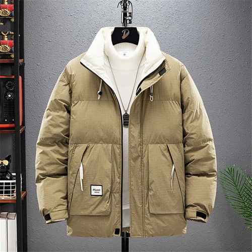 Winter Parkas Men 8XL 9XL Plus Size Thick Padded Jacket Coat Fashion Casual Cargo Plaid Parkas Male Big Size 8XL 9XL