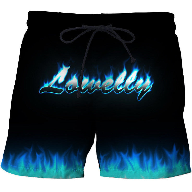 3D Shorts Fun Printing Breathable Sports Swimming Trunks Men