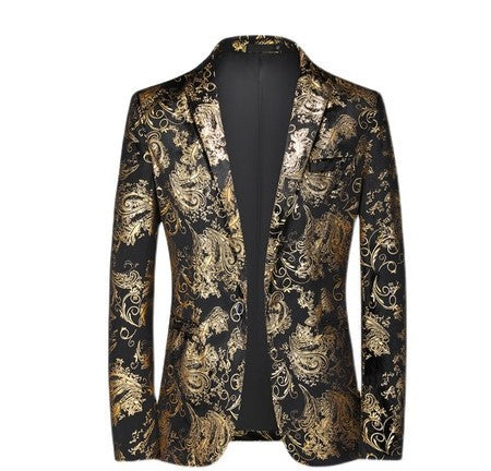 Four Seasons Men's Fashion Bronzing Suit Jacket